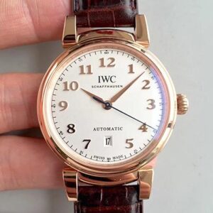 Replica IWC Da Vinci Automatic IW356601 Rose Gold MKS Factory White Dial watch