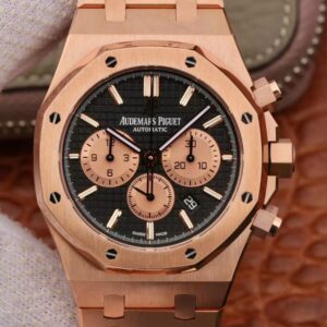 Replica Audemars Piguet Royal Oak Chronograph Rose Gold 26331OR.OO.1220OR OM Factory Black Dial watch