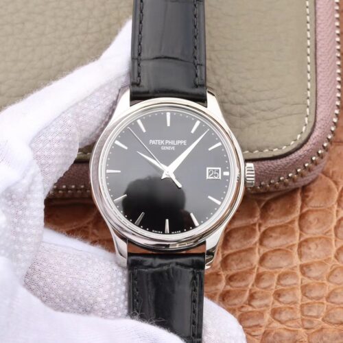 Replica Patek Philippe Calatrava Date 5227G-010 ZF Factory Black Dial Flip Back Watch