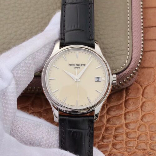 Replica Patek Philippe Calatrava Date 5227 ZF Factory White Dial Flip Back Watch