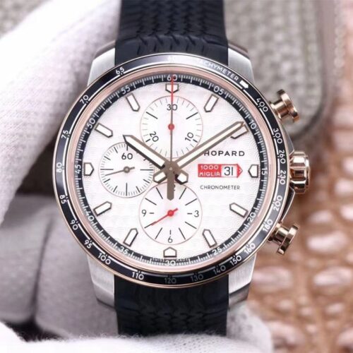 Replica Chopard Classic Racing Mille Miglia GTS Chronograph 168571-6001 V7 Factory White Dial watch