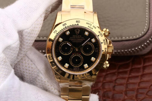 Replica Rolex Daytona Cosmograph M116508-0008 JH Factory Black Dial watch