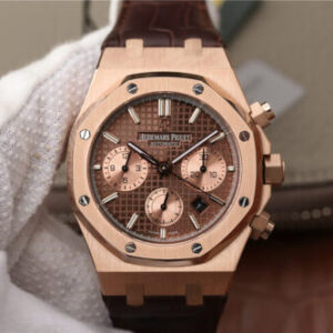 Replica Audemars Piguet Royal Oak Chronograph 26331OR.OO.D821CR.01 OM Factory Cowhide Strap watch