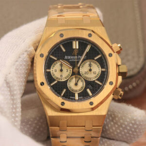 Replica Audemars Piguet Royal Oak Chronograph 26331 OM Factory V2 Yellow Gold Black Dial watch