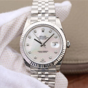 Replica Rolex Datejust M126334-0020 EW Factory White Mother-Of-Pearl Dial watch