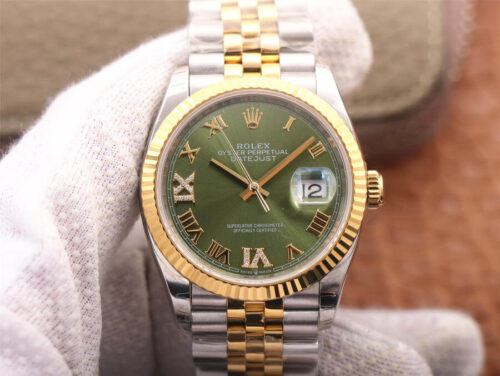 Replica Rolex Datejust M126233-0025 EW Factory Olive Green Dial watch