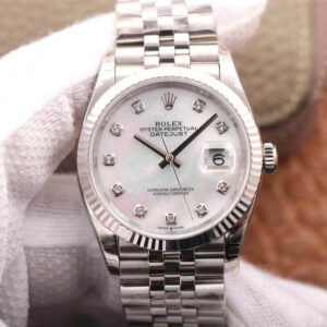 Replica Rolex Datejust M126234-0019 EW Factory White Mother-Of-Pearl Dial watch