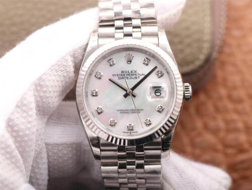 Replica Rolex Datejust M126234-0019 EW Factory White Mother-Of-Pearl Dial watch