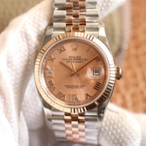 Replica Rolex Datejust M126231-0027 EW Factory Rose Gold Dial watch