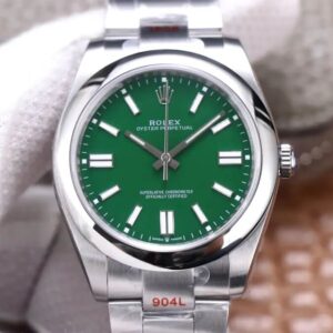 Replica Rolex Oyster Perpetual M124300-0005 41MM EW Factory Green Dial watch