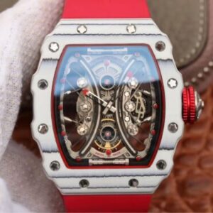 Replica Richard Mille RM53-01 KV Factory TPT Carbon Fiber Red Strap watch