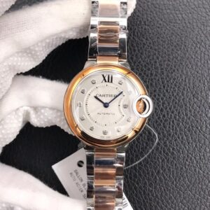 Replica Ballon Bleu De Cartier 28MM V6 Factory V8 Rose Gold Bezel watch