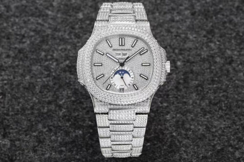 Replica Patek Philippe Nautilus 5726/1A-014 R8 Factory Gypsophila Silver Diamond watch