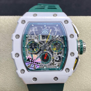 Replica Richard Mille RM011-03 KV Factory White Ceramic Skeleton Dial watch