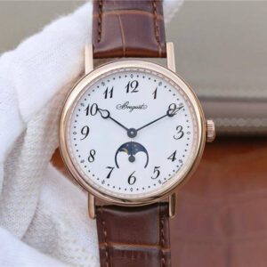 Replica Breguet Classique Moonphase 9087BB TW Factory Rose Gold White Dial watch