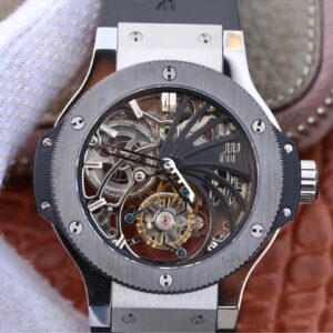 Replica Hublot Big Bang Hollow Tourbillon Ceramic Bezel Skeleton Dial watch