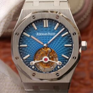 Replica Audemars Piguet Royal Oak Tourbillon 26522TI.OO.1220TI.01 JF Factory Smoky Blue Dial watch