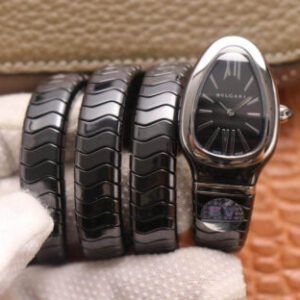 Replica Bvlgari Serpenti BV Factory Black Strap watch