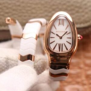 Replica Bvlgari Serpenti BV Factory Rose Gold White Dial watch