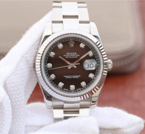 Replica Rolex Datejust M126334-0011 EW Factory Diamond-set Dial - AR Replica Watches