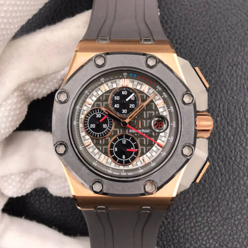 Replica Audemars Piguet Royal Oak Offshore 26568OM.OO.A004CA.01 JF Factory Rubber Strap Watch