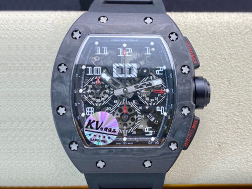 Replica Richard Mille RM011 KV Factory Carbon Fiber Case watch