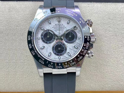 Replica Rolex Daytona M116519LN-0038 Noob Factory Smoke Grey Rubber Strap Watch