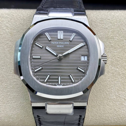 Replica Patek Philippe Nautilus 5711G-001 3K Factory Black Strap Watch