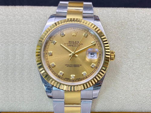 Replica Rolex Datejust M126333-0011 EW Factory Gold Dial Watch