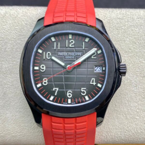 Replica Patek Philippe Aquanaut PP5167 ZF Factory Red Rubber Strap Watch