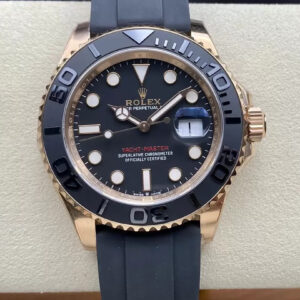 Replica Rolex Yacht Master M126655-0002 Clean Factory Black Dial Watch