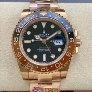 Replica Rolex GMT Master II M126715CHNR-0001 Clean Factory Gold Strap Watch