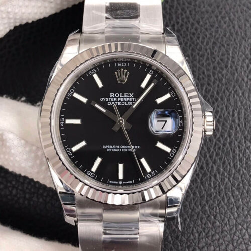 Replica Rolex Datejust M126334-0017 VS Factory Black Dial