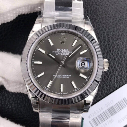 Replica Rolex Datejust M126334-0013 VS Factory Grey Dial Watch