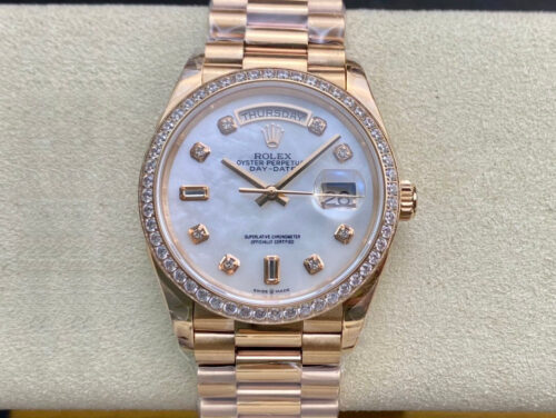 Replica Rolex Day Date 128238 EW Factory Gold Strap Watch