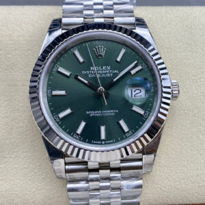 Replica Rolex Datejust M126334-0027 VS Factory Green Dial Watch