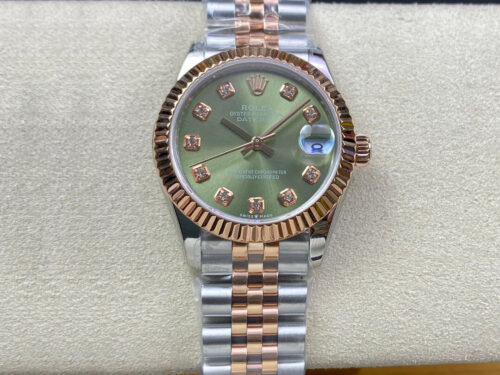 Replica Rolex Datejust 31MM EW Factory Rose Gold Watch