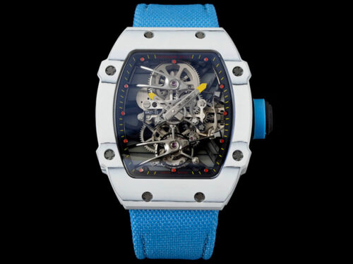 Replica Richard Mille RM27-02 Rafael Nadal Tourbillon RM Factory Blue Strap Titanium Case Watch