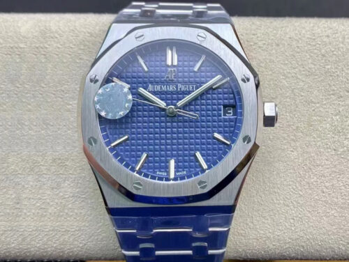 Replica Audemars Piguet Royal Oak 15500ST.OO.1220ST.01 ZF Factory V2 Titanium Blue Dial Watch