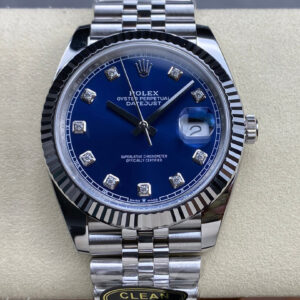 Replica Rolex Datejust M126334-0016 Clean Factory Diamond Dial Watch