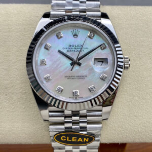 Replica Rolex Datejust M126334-0020 Clean Factory Diamond-set Dial Watch