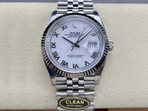 Replica Rolex Datejust M126234-0025 36MM Clean Factory White Dial Watch