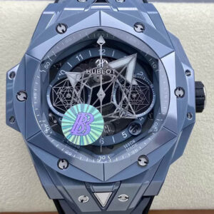 Replica Hublot Big Bang Sang Bleu II 418.FX.8007.RX.MXM21 BB Factory Gray Strap Watch