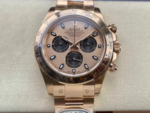 Replica Rolex Cosmograph Daytona M116505-0009 Clean Factory Gold Case Watch