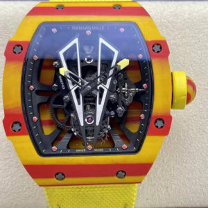 Replica Richard Mille RM27-03 Tourbillon BBR Factory Yellow Strap Skeleton Dial Watch