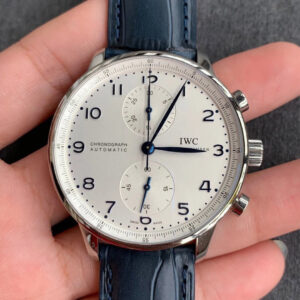 Replica IWC Portugieser IW371446 ZF Factory V2 Blue Leather Strap Watch