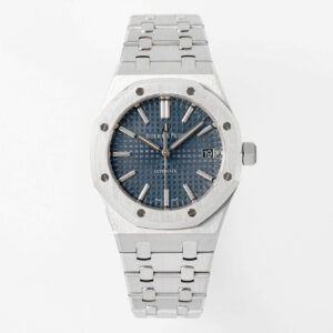 Replica Audemars Piguet Royal Oak 15450ST.OO.1256ST.03 APS Factory Blue Dial Silver Case Watch