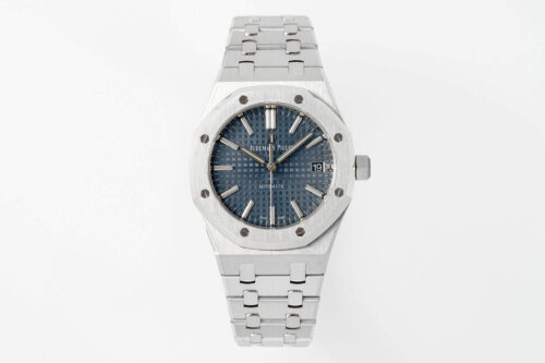 Replica Audemars Piguet Royal Oak 15450ST.OO.1256ST.03 APS Factory Blue Dial Silver Case Watch