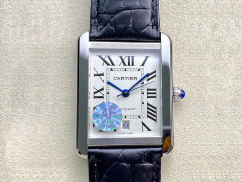 Replica Cartier Tank W5200027 AF Factory Silvery Bezel Watch