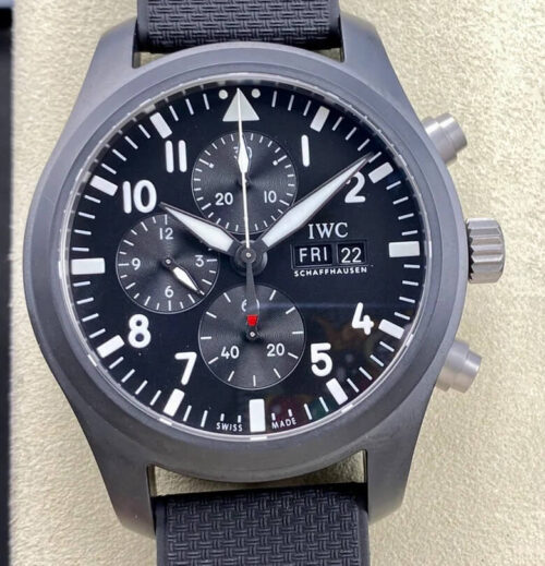 Replica IWC Pilot TOP GUN IW389101 TPS Factory Ceramic Bezel Watch